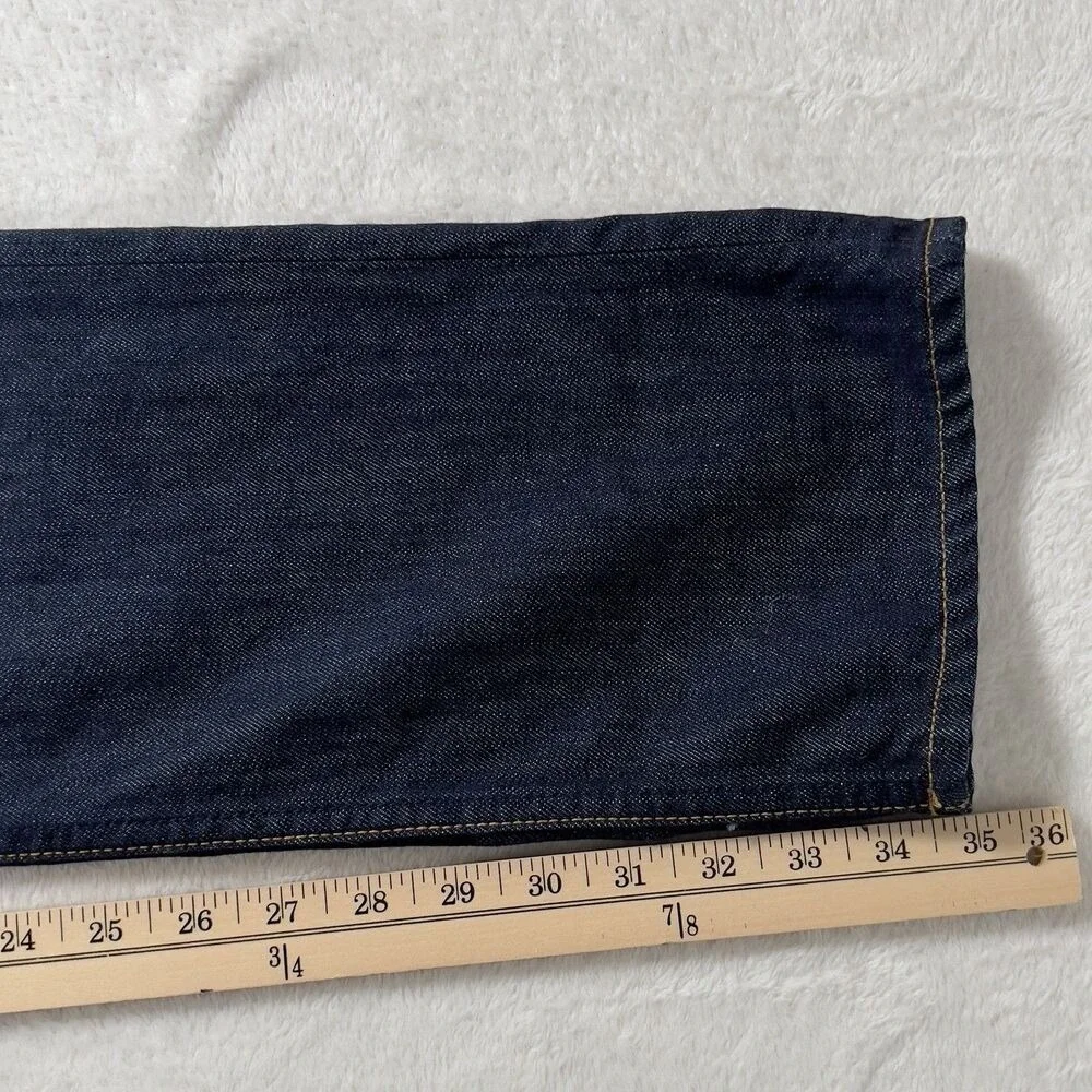 Bonobos White Oak Cone Denim Jeans Mens Sz 31x34 Straight Slim Leg USA Made DARK